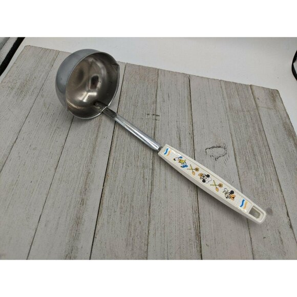 Ekco Disney Ladle White Handle 11" Vintage Kitchen Micky Donald Minnie - Picture 1 of 7